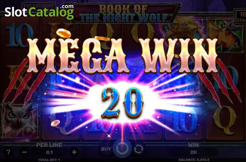 Win Screen 3. Book of the Night Wolf slot