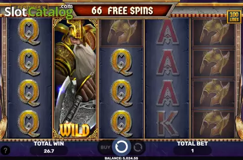 Free Spins Gameplay Screen. Story Of Odin slot