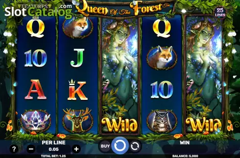 Game Screen. Queen of the Forest slot