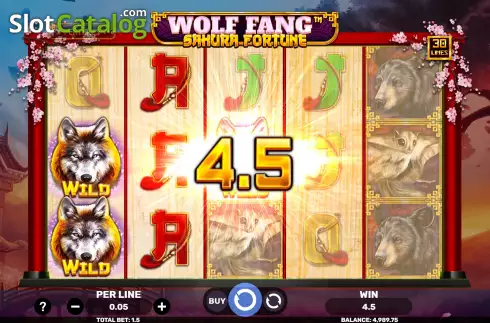 Win Screen 2. Wolf Fang Sakura Fortune slot