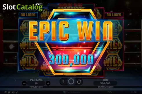 Epic Win screen. Boxing Ring Champions slot
