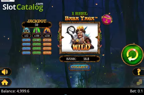 All Wild Win screen. 1 Reel Baba Yaga slot