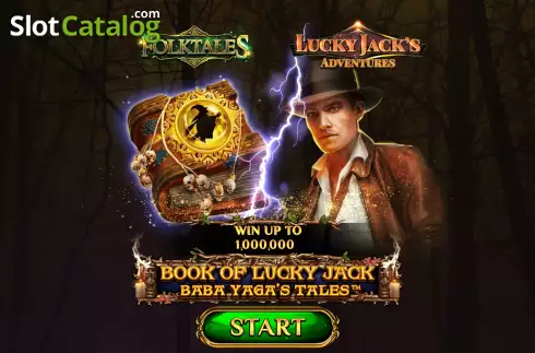 Start Screen. Book of Lucky Jack Baba Yaga's Tales slot