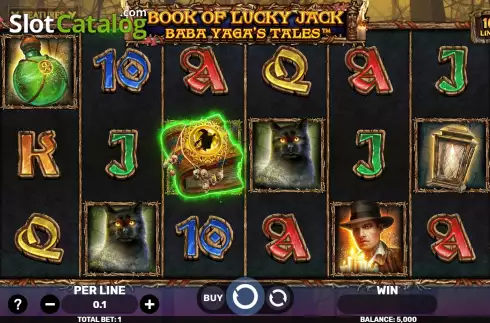 Game Screen. Book of Lucky Jack Baba Yaga's Tales slot