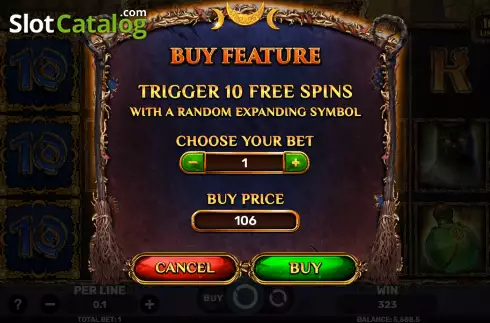 Buy Feature Screen. Book of Lucky Jack Baba Yaga's Tales slot