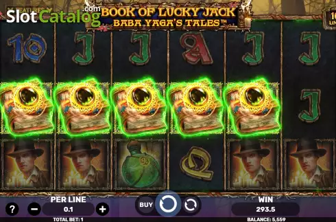 Free Spins Win Screen. Book of Lucky Jack Baba Yaga's Tales slot