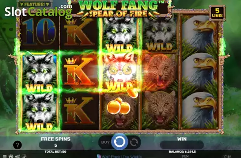 Free Spins screen 3. Wolf Fang Spear of Fire slot
