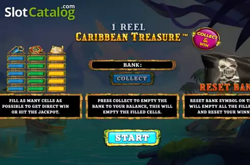 Скрин2. 1 Reel Caribbean Treasure слот