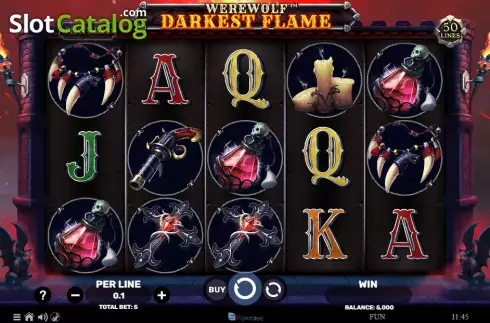 Reel screen. Werewolf Darkest Flame slot