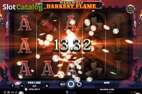 Win screen 2. Werewolf Darkest Flame slot