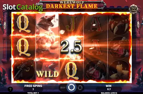 Free Spins Win Screen 3. Werewolf Darkest Flame slot