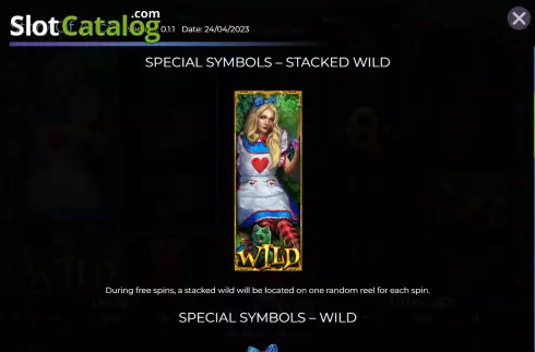 Stacked Wild screen. Story of Alice slot