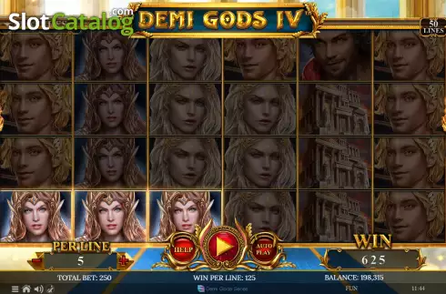 Win screen 2. Demi Gods IV - The Golden Era slot