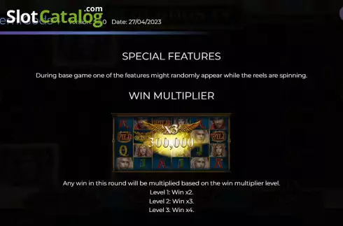 Win multiplier screen. Demi Gods IV - The Golden Era slot