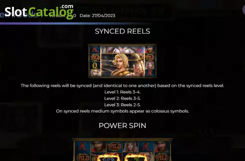 Synced reels screen. Demi Gods IV - The Golden Era slot