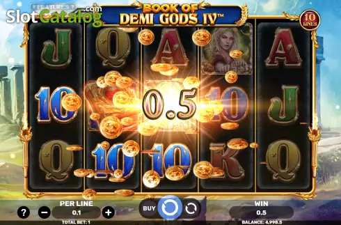 Win Screen. Book of Demi Gods IV The Golden Era slot