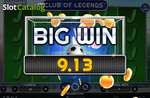 Bildschirm4. Club of Legends slot