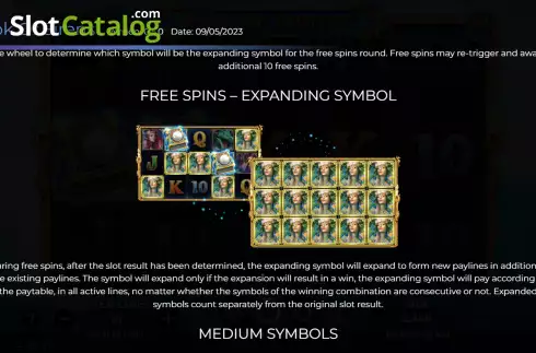 Free Spins Expanding symbol screen. Book of Sirens The Golden Era slot