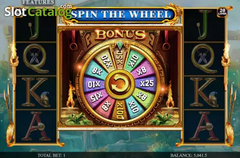 Bonus Game Win Screen. Trojan Tales - The Golden Era slot