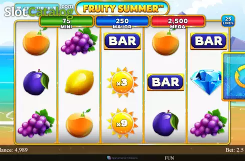 Écran4. Fruity Summer Machine à sous