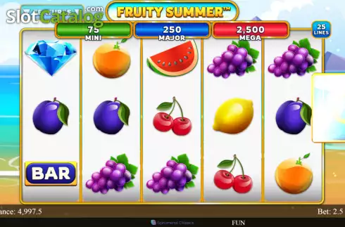 Reel screen. Fruity Summer slot