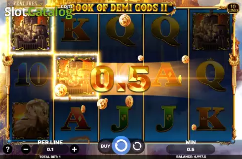 Win Screen. Book of Demi Gods II - The Golden Era slot