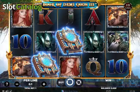 Game screen. Book of Demi Gods III - The Golden Era slot