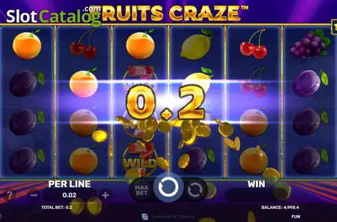 Win screen. Fruits Craze slot