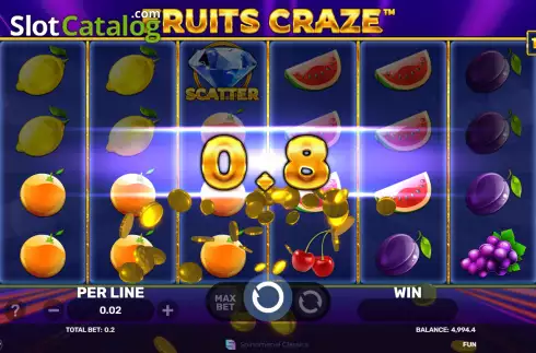 画面4. Fruits Craze カジノスロット