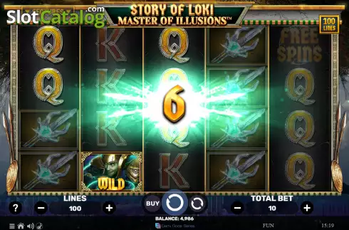Écran3. Story of Loki Master of Illusions Machine à sous