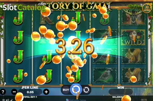 Win screen. Story of Gaia slot