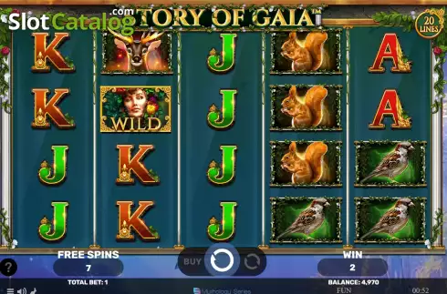 Free Spins screen 2. Story of Gaia slot