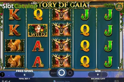 Free Spins screen 3. Story of Gaia slot