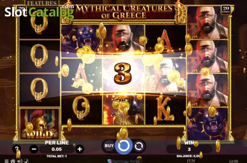Win screen 2. Mythical Creatures Of Greece slot