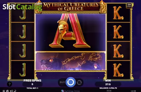Free Spins screen 3. Mythical Creatures Of Greece slot