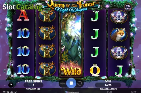Free Spins screen 3. Queen of the Forest - Night Whispers slot