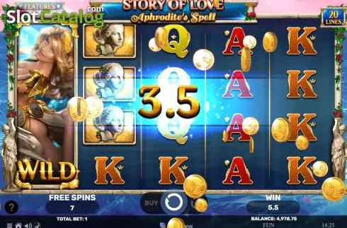 Free Spins  screen 2. Story of Love - Aphrodite's Spell slot