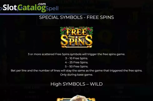Game Features screen. Story of Love - Aphrodite's Spell slot