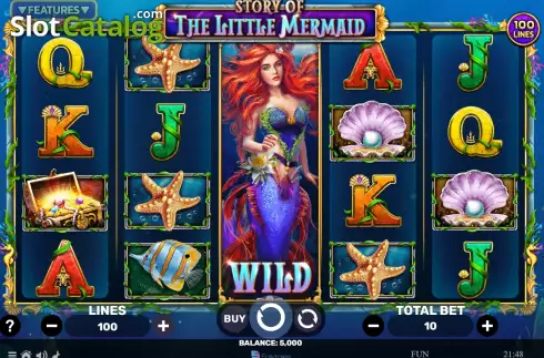 Game screen. Story of The Little Mermaid slot