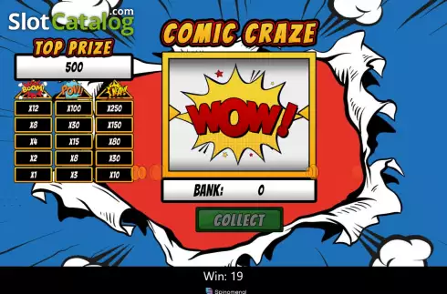 Win screen 2. Comic Craze slot