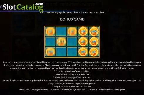 Bonus Game feature screen. Ra's Golden Loot slot