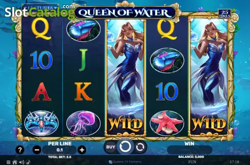 Reels screen. Queen of Water slot