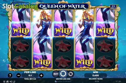 Win screen 2. Queen of Water slot