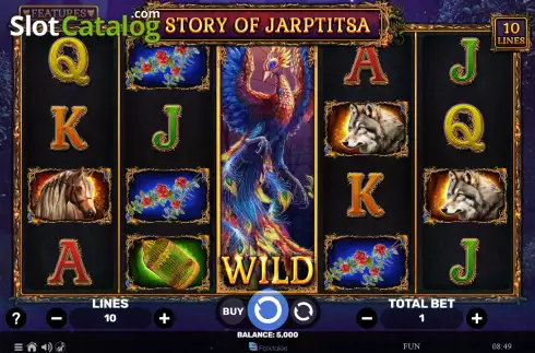 Reels screen. Story of Jarptitsa slot