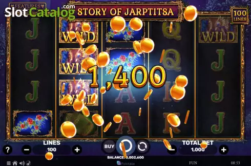 Win screen 2. Story of Jarptitsa slot