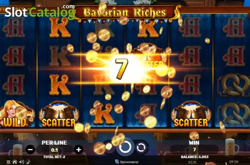 Win screen. Bavarian Riches slot