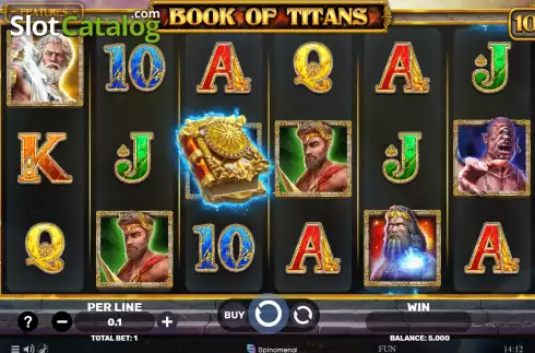 Game screen. Book of Titans slot