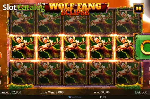 Big Win screen. Wolf Fang Eclipse slot