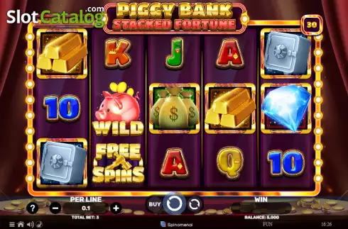 Reels screen. Piggy Bank Stacked Fortune slot
