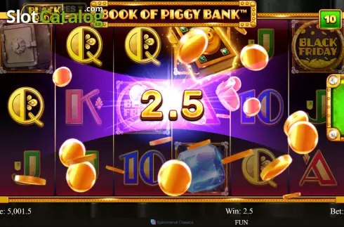 画面3. Book of Piggy Bank - Black Friday カジノスロット